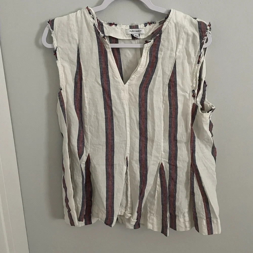 Pure Navy Sleeveless Blouse - Picture 1 of 3